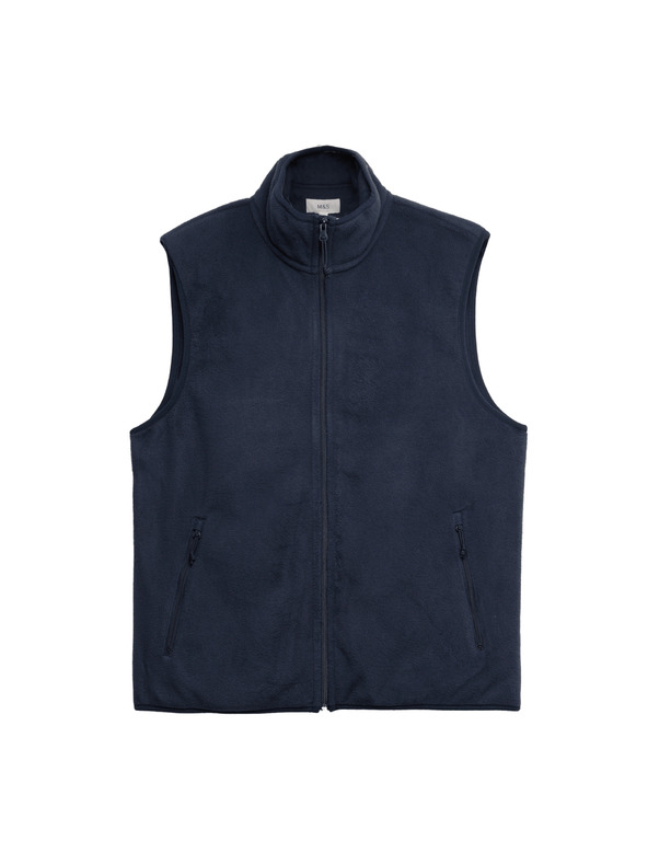 Marks & Spencer Mikroflísová vesta so stojačikom Marks & Spencer námorná modrá