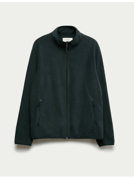 Marks & Spencer Mikroflísová bunda na zips so stojačikom Marks & Spencer námorná modrá