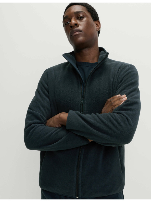 Marks & Spencer Mikroflísová bunda na zips so stojačikom Marks & Spencer námorná modrá