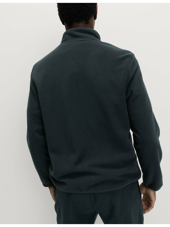 Marks & Spencer Mikroflísová bunda na zips so stojačikom Marks & Spencer námorná modrá