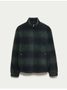 Marks & Spencer Flísová žakárová bunda na zips s kockovaným vzorom Marks & Spencer námorná modrá