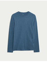 Marks & Spencer Čisto bavlnené tričko s dlhým rukávom, mäkké na dotyk Marks & Spencer modrá