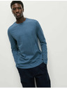 Marks & Spencer Čisto bavlnené tričko s dlhým rukávom, mäkké na dotyk Marks & Spencer modrá