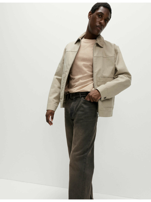 Marks & Spencer Čisto bavlnené tričko s dlhým rukávom, mäkké na dotyk Marks & Spencer béžová