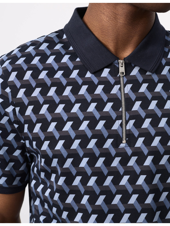 Marks & Spencer Polokošeľa s geometrickým potlačou, z čistej bavlny Supima® Marks & Spencer modrá