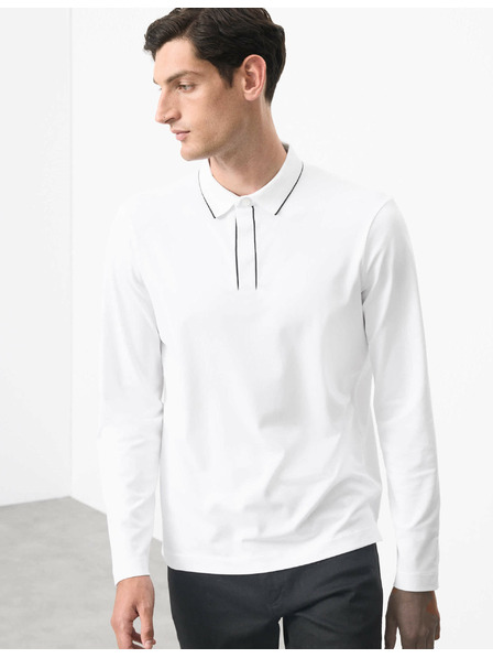 Marks & Spencer Polokošeľa s dlhým rukávom, zo zmesi bavlny Marks & Spencer biela