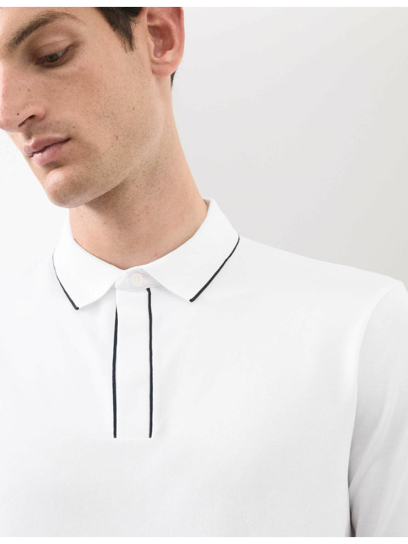 Marks & Spencer Polokošeľa s dlhým rukávom, zo zmesi bavlny Marks & Spencer biela