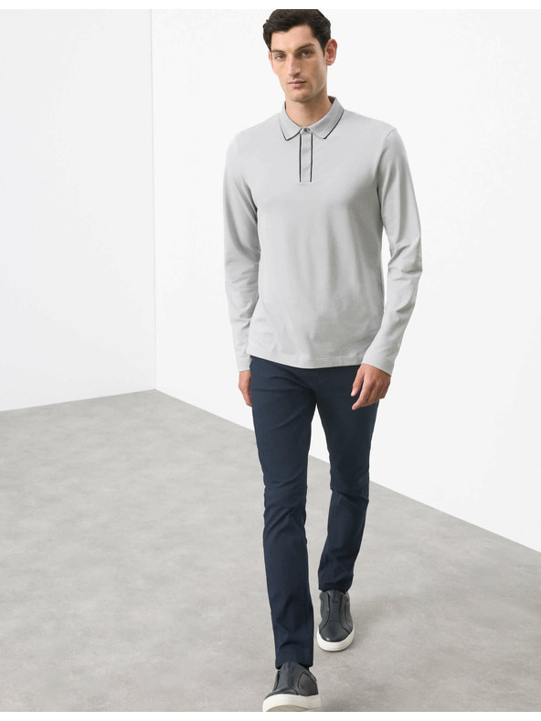 Marks & Spencer Polokošeľa s dlhým rukávom, zo zmesi bavlny Marks & Spencer sivá