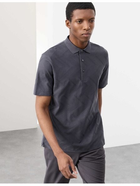 Marks & Spencer Polotričko s geometrickým potlačou, zo 100% bavlny Marks & Spencer sivá