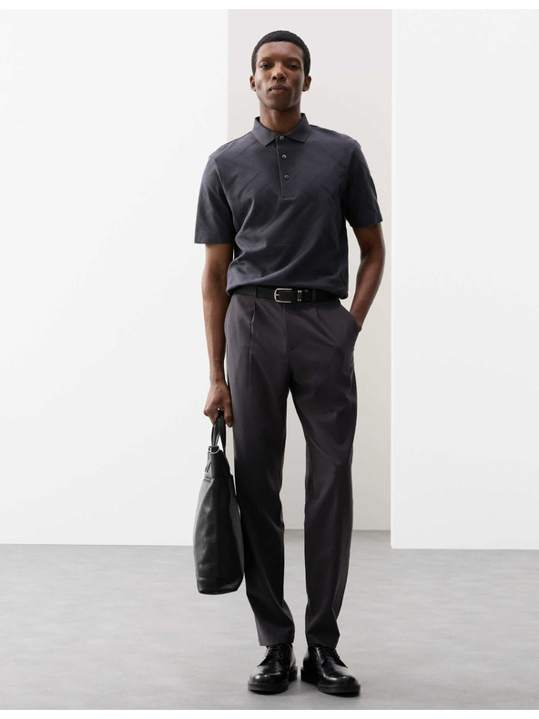 Marks & Spencer Polotričko s geometrickým potlačou, zo 100% bavlny Marks & Spencer sivá