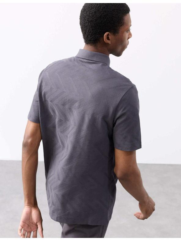 Marks & Spencer Polotričko s geometrickým potlačou, zo 100% bavlny Marks & Spencer sivá