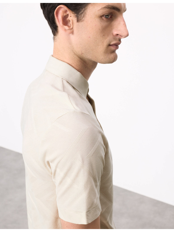 Marks & Spencer Polotričko s geometrickým potlačou, zo 100% bavlny Marks & Spencer smotanová