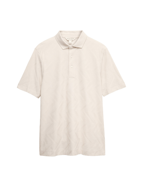 Marks & Spencer Polotričko s geometrickým potlačou, zo 100% bavlny Marks & Spencer smotanová