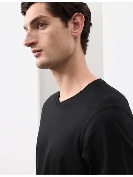 Marks & Spencer Tričko s výstrihom do V, z čistej bavlny Supima® Marks & Spencer čierna