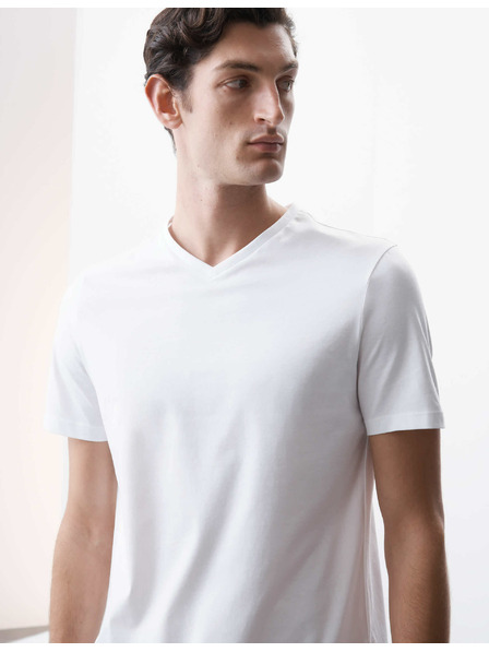 Marks & Spencer Tričko s výstrihom do V, z čistej bavlny Supima® Marks & Spencer biela
