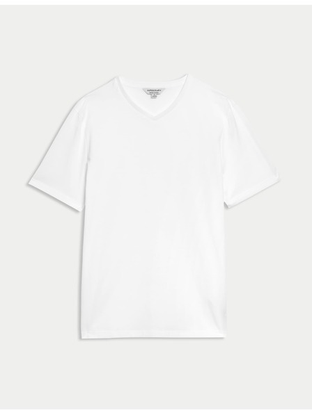 Marks & Spencer Tričko s výstrihom do V, z čistej bavlny Supima® Marks & Spencer biela