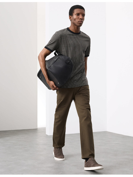 Marks & Spencer Žakárové tričko z čistej bavlny Marks & Spencer čierna