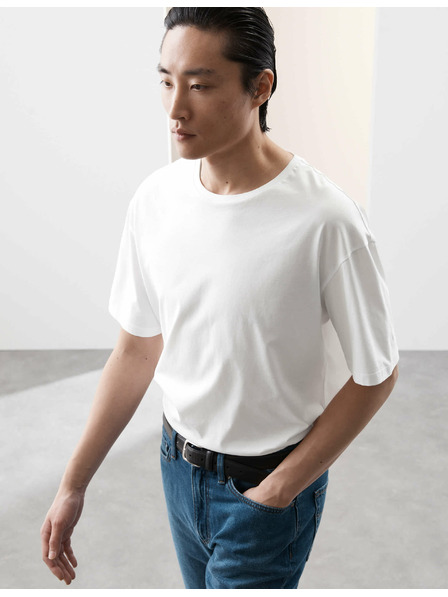 Marks & Spencer Oversized tričko z čistej bavlny Supima® Marks & Spencer biela