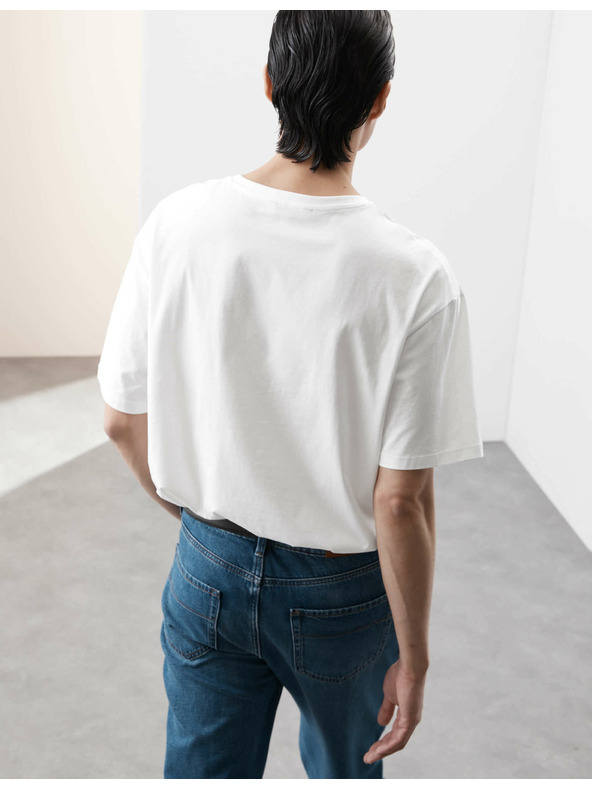 Marks & Spencer Oversized tričko z čistej bavlny Supima® Marks & Spencer biela