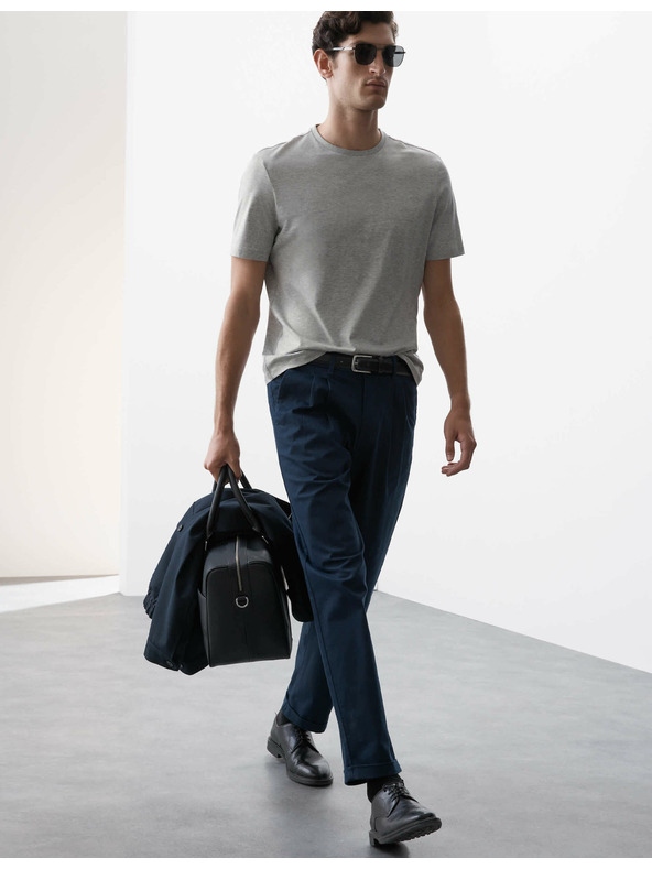 Marks & Spencer Tričko z prémiovej bavlny, úzky strih Marks & Spencer sivá