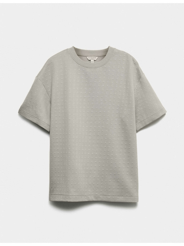 Marks & Spencer Žakárové tričko Scuba s vysokým podielom bavlny Marks & Spencer sivá