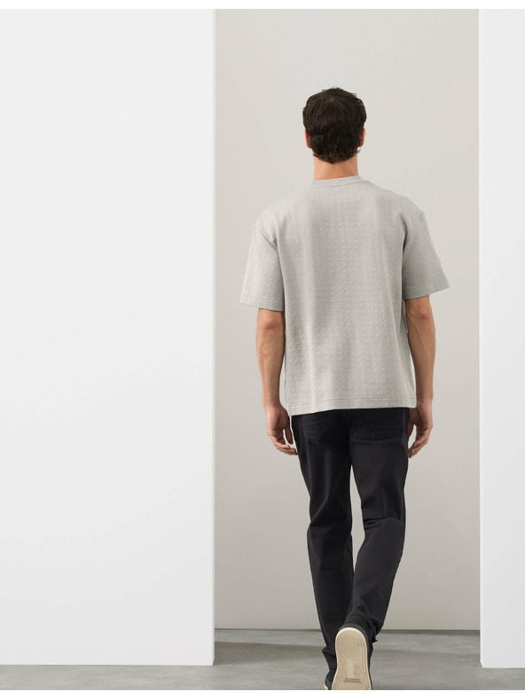 Marks & Spencer Žakárové tričko Scuba s vysokým podielom bavlny Marks & Spencer sivá