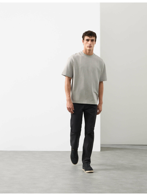 Marks & Spencer Žakárové tričko Scuba s vysokým podielom bavlny Marks & Spencer sivá