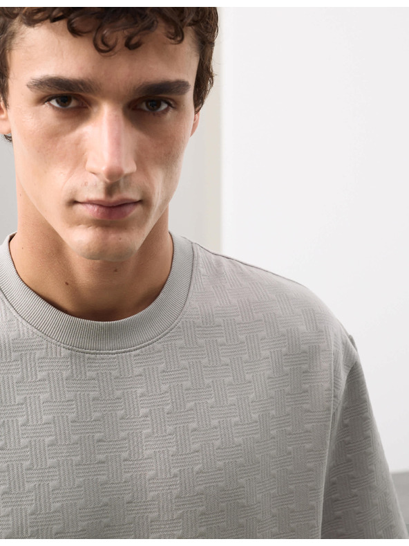 Marks & Spencer Žakárové tričko Scuba s vysokým podielom bavlny Marks & Spencer sivá