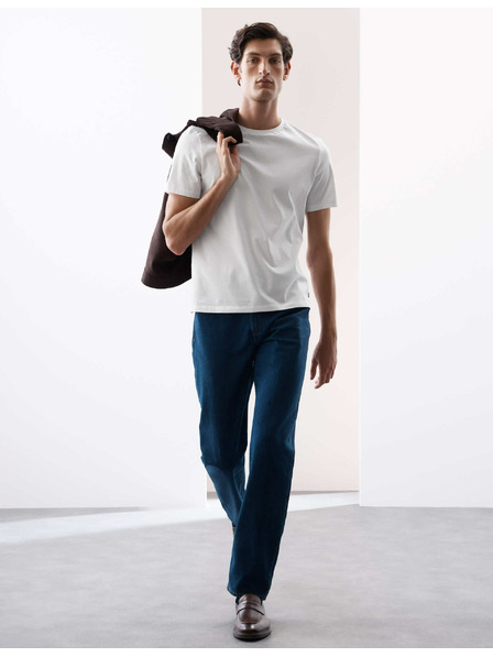 Marks & Spencer Tričko z čistej bavlny Supima®, 3 ks Marks & Spencer námorná modrá