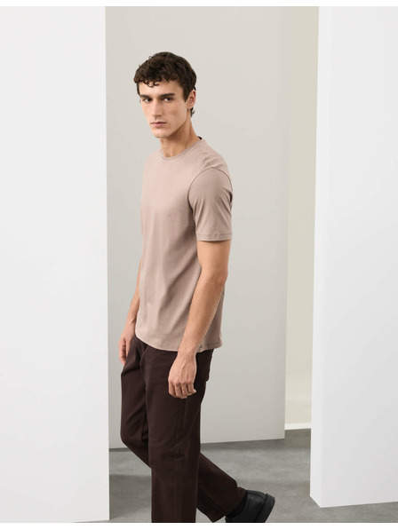 Marks & Spencer Tričko z prémiovej bavlny, úzky strih Marks & Spencer hnedá