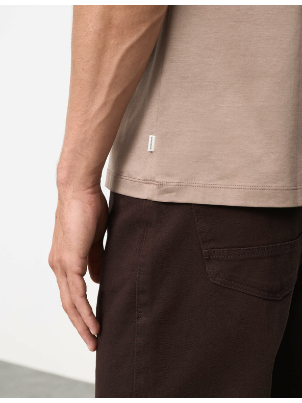 Marks & Spencer Tričko z prémiovej bavlny, úzky strih Marks & Spencer hnedá