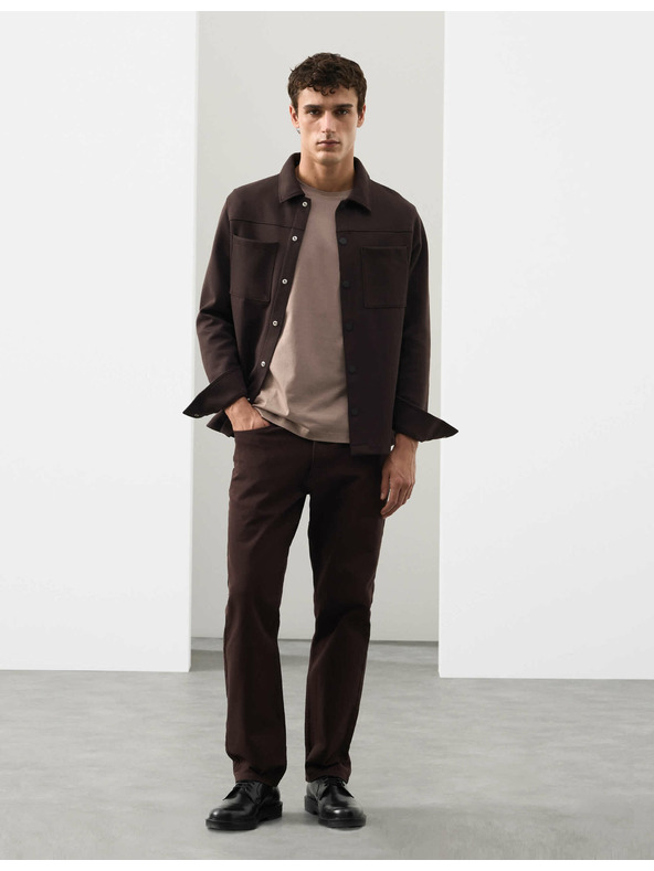 Marks & Spencer Tričko z prémiovej bavlny, úzky strih Marks & Spencer hnedá