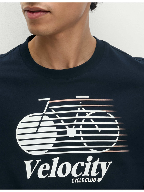 Marks & Spencer Tričko z čistej bavlny s cyklistickým motívom Marks & Spencer námorná modrá