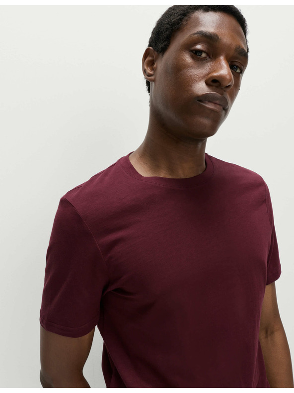 Marks & Spencer Tričko ku krku z čistej bavlny Marks & Spencer červená