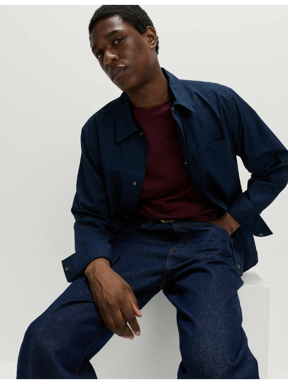 Marks & Spencer Tričko ku krku z čistej bavlny Marks & Spencer červená