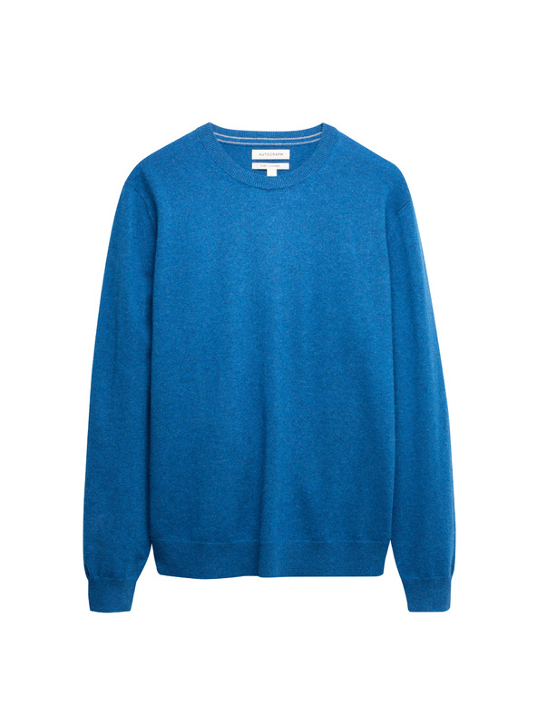 Marks & Spencer Sveter z čistého kašmíru s výstrihom ku krku Marks & Spencer modrá