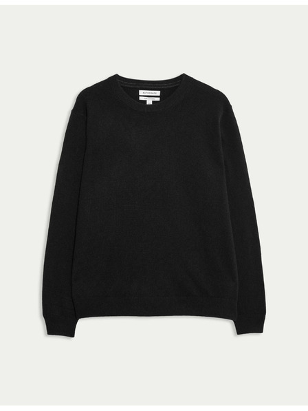 Marks & Spencer Sveter z čistého kašmíru s výstrihom ku krku Marks & Spencer čierna