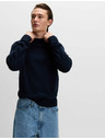 Marks & Spencer Sveter s výstrihom ku krku z jahňacej vlny Marks & Spencer námorná modrá