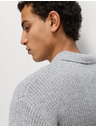 Marks & Spencer Pletená polokošeľa zo zmesi jahňacej vlny Marks & Spencer sivá