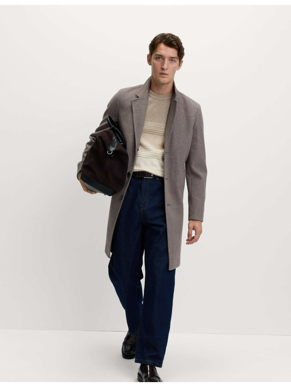 Marks & Spencer Rebrovaný pruhovaný sveter zo zmesi bavlny Marks & Spencer viacfarebná