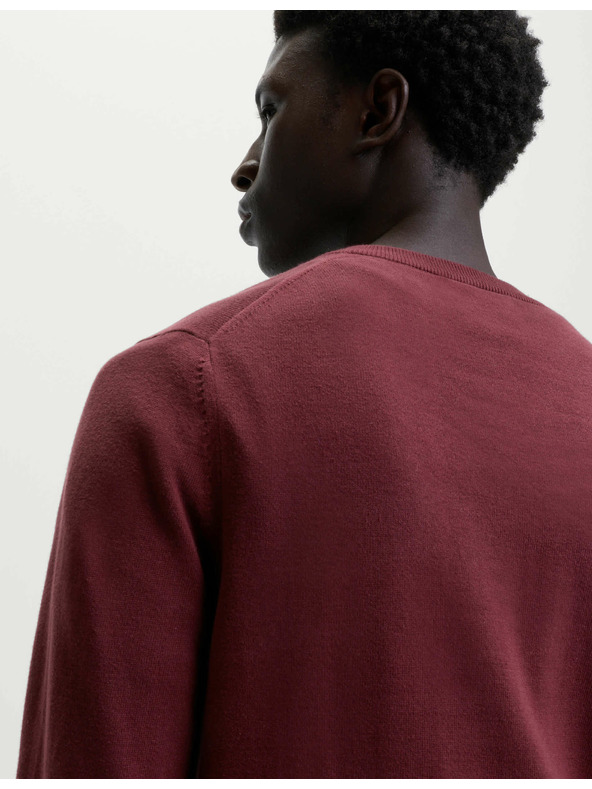 Marks & Spencer Čisto bavlnený sveter s výstrihom do V Marks & Spencer červená