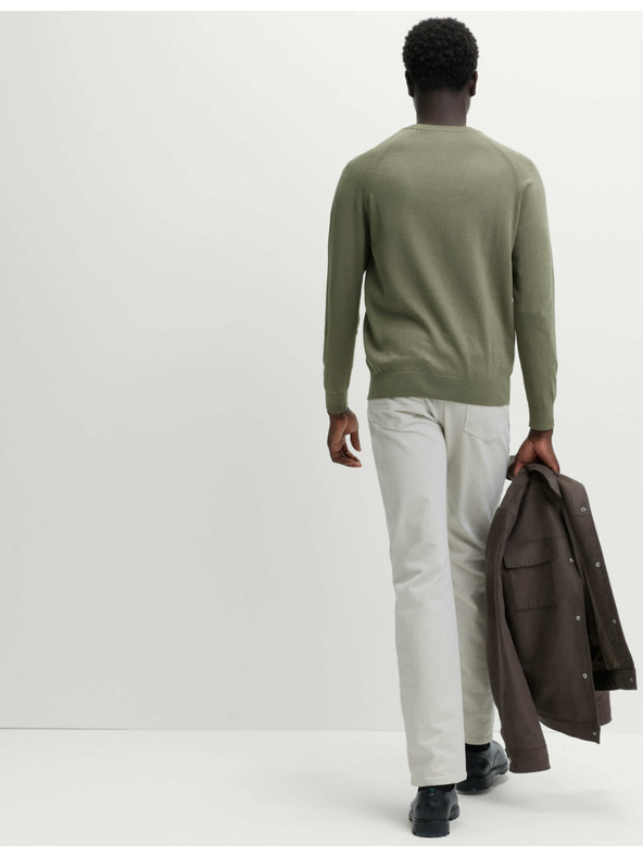 Marks & Spencer Sveter z čistej bavlny, s výstrihom ku krku Marks & Spencer zelená