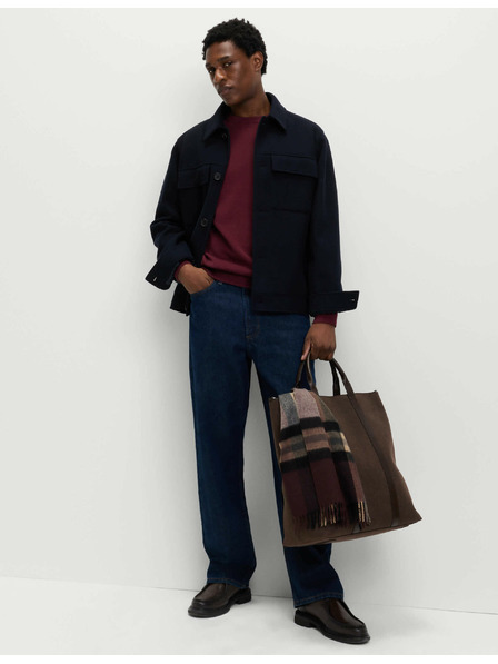 Marks & Spencer Sveter z čistej bavlny, s výstrihom ku krku Marks & Spencer červená