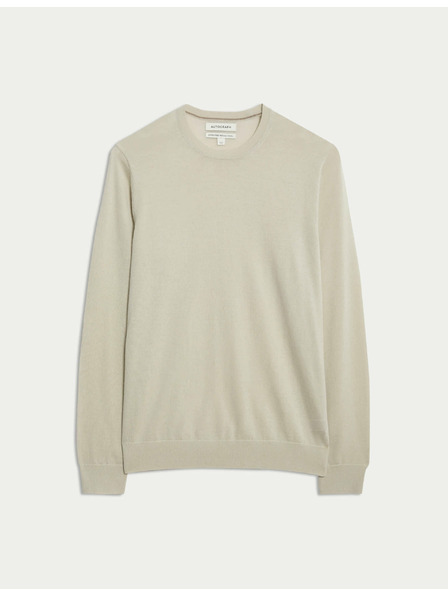 Marks & Spencer Sveter z čistej mimoriadne jemnej vlny merino Marks & Spencer béžová