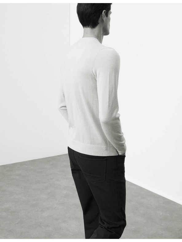 Marks & Spencer Sveter z čistej mimoriadne jemnej vlny merino Marks & Spencer béžová