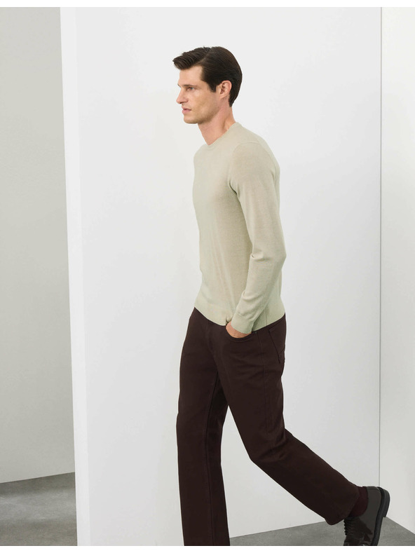 Marks & Spencer Sveter z čistej mimoriadne jemnej vlny merino Marks & Spencer béžová