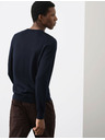 Marks & Spencer Sveter s výstrihom do V z čistej mimoriadne jemnej vlny merino Marks & Spencer námorná modrá