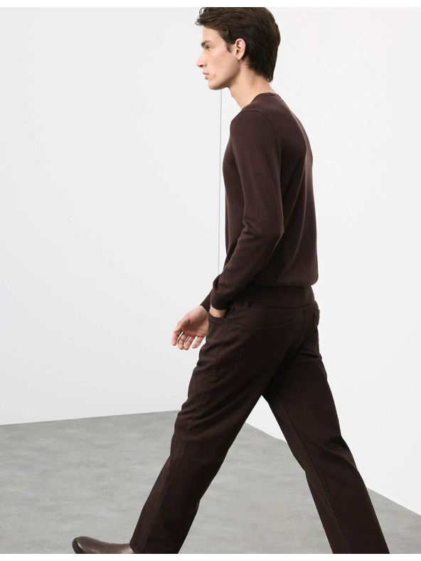 Marks & Spencer Sveter z čistej mimoriadne jemnej vlny merino Marks & Spencer hnedá