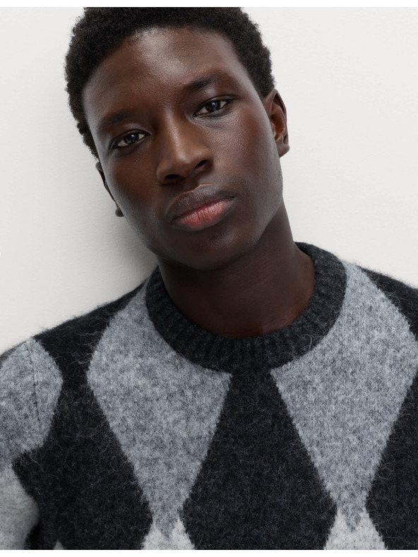 Marks & Spencer Pletená vesta zo zmesi bavlny s okrúhlym výstrihom Marks & Spencer sivá