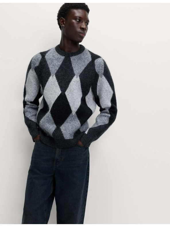 Marks & Spencer Pletená vesta zo zmesi bavlny s okrúhlym výstrihom Marks & Spencer sivá